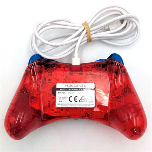 Rock Candy Super Mario Controller - Gennemsigtig Rød - Nintendo Switch Tilbehør (A-Grade) (Genbrug)